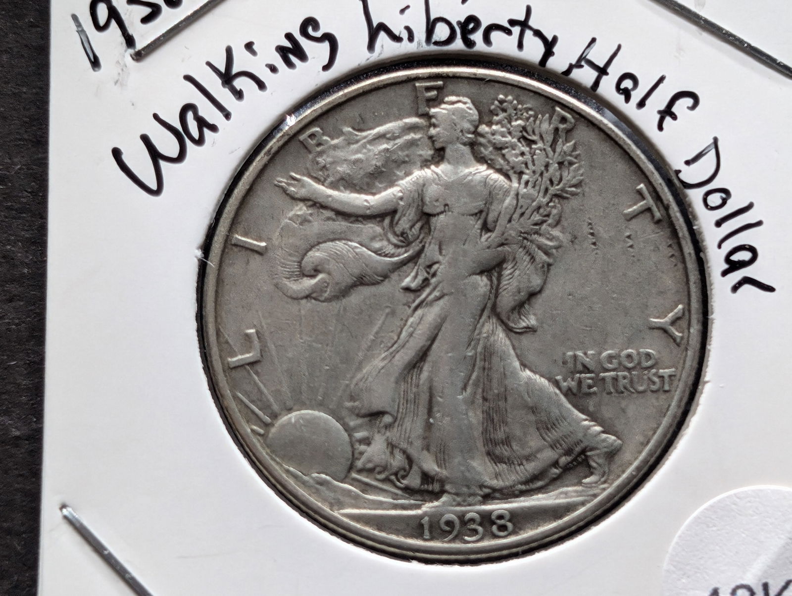 1938-D Walking Liberty Half Dollar, Key Date. (1 of 3)