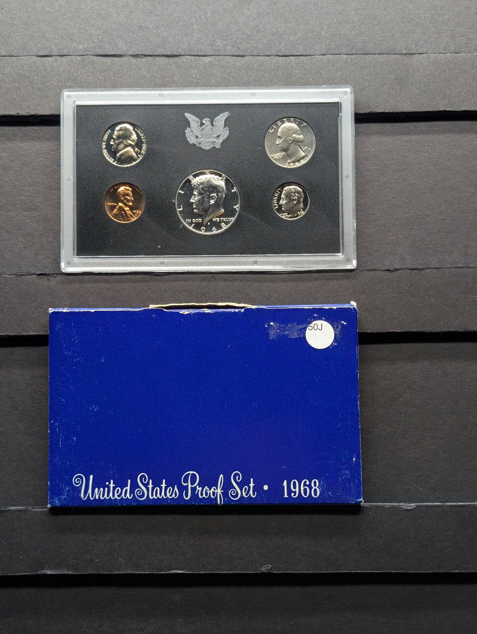 1968-S US Proof Set Contains a 40% Silver Kennedy Half Dollar (1 of 3)