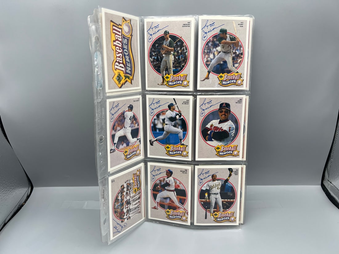 1990-91 Upper Deck Baseball Heroes Reggie Jackson & Ted Williams Complete 9 Card Sets: 1990-91 Upper Deck Baseball Heroes Reggie Jackson & Ted Williams Complete 9 Card Sets