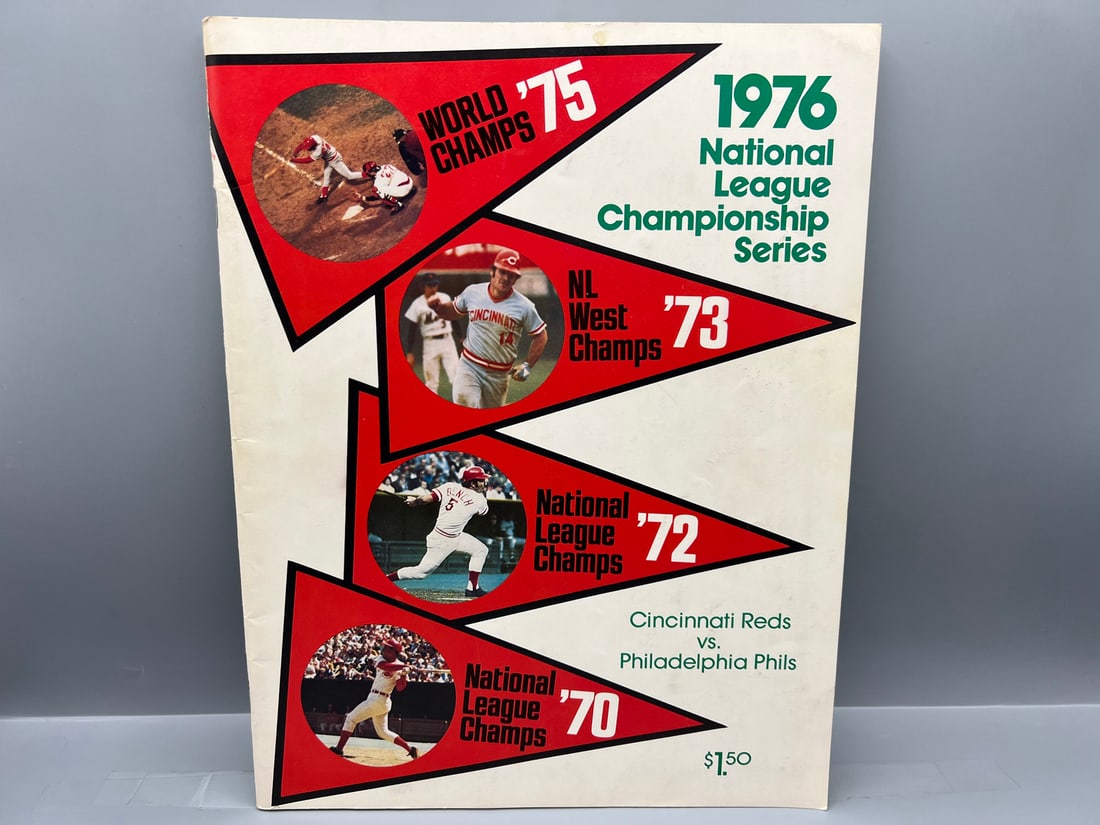 1976 Baseball NL Championship Series Playoff Program - Cincinnati Reds - Big Red Machine (1 of 4)