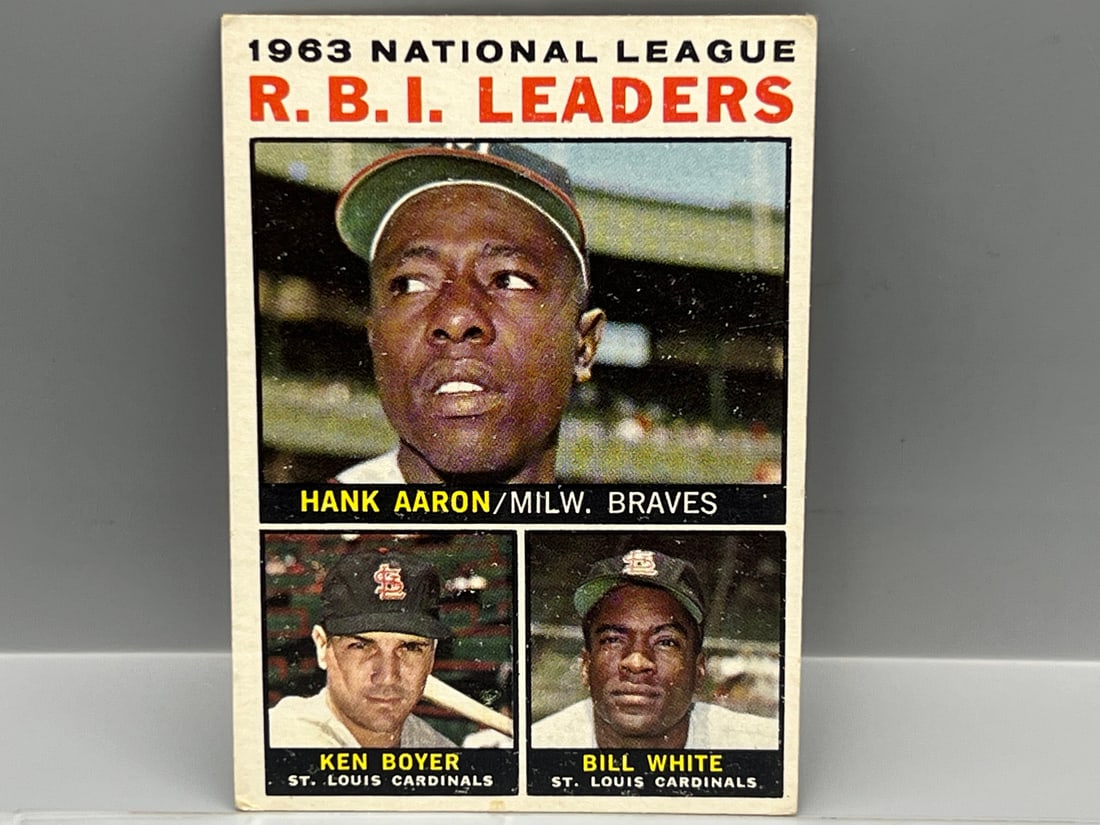 1964 Topps NL RBI Leaders Aaron/Boyer/White #11 (1 of 2)