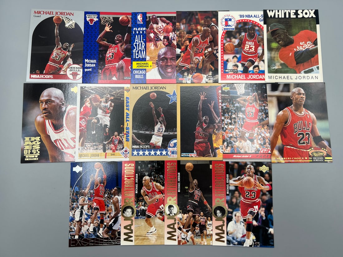 Lot of (16) Assorted Michael Jordan Basketball & Baseball Cards - Varying Conditions (1 of 4)