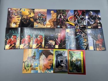Lot of Star Wars Inserts, First Day Production, & Chrome Trading Cards - Varying Conditions