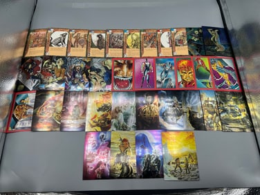 Lot of (35) Assorted 1990s Youngblood, Blood Wars, Louis Royo, & Everette Hartsoe Trading Cards -