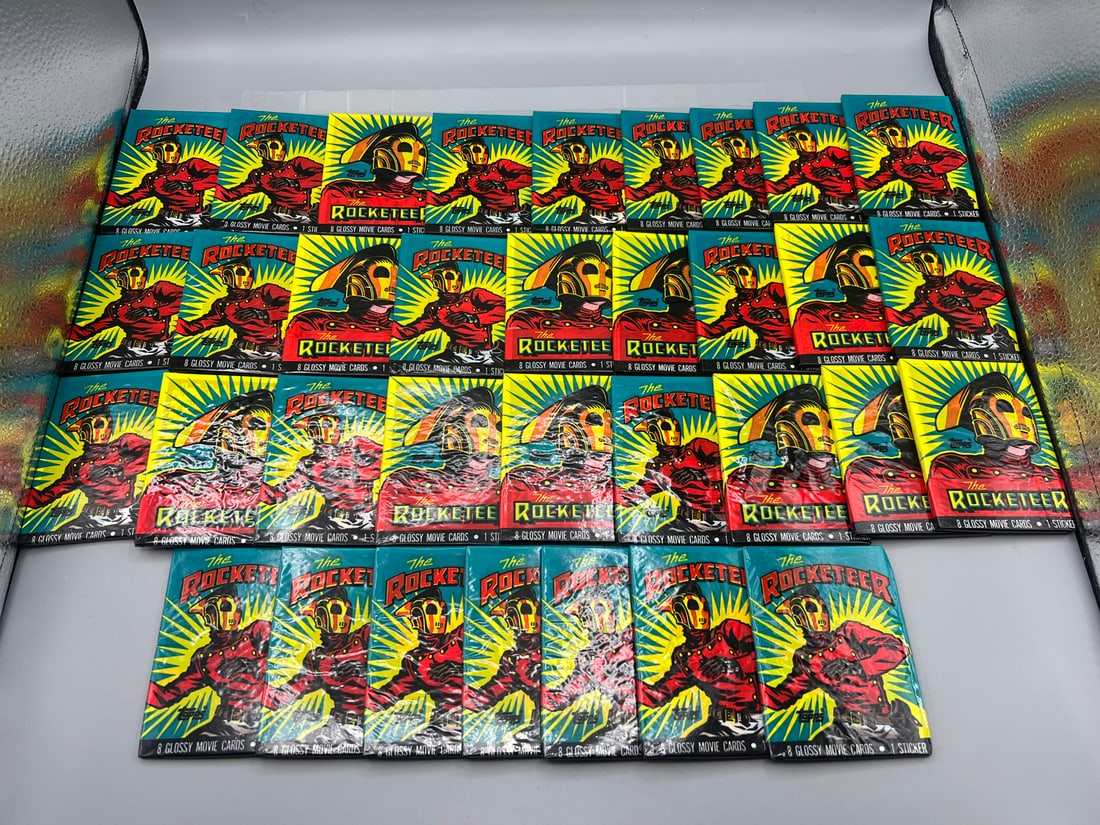 Lot of (34) 1991 Topps The Rocketeer Unopened Wax Packs: Lot of (34) 1991 Topps The Rocketeer Unopened Wax Packs