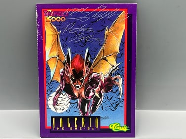 1993 Classic Valeria The She-Bat Neal Adams & Peter Stone Dual Autographed Card W/ No COA