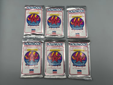 Lot of (6) 1992 Starline Hollywood Walk of Fame Sealed Wax Packs
