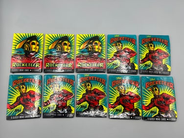 Lot of (10) 1991 Topps The Rocketeer Sealed Wax Packs