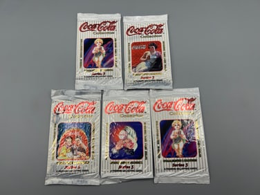 Lot of (5) 1994 Coca Cola Collection Series 3 Unopened Wax Packs