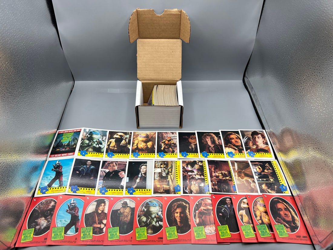 1990 Topps Teenage Mutant Ninja Turtles Complete 132 Card Set W/ Complete 11 Sticker Card Set (1 of 3)