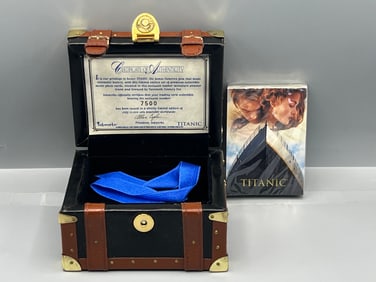 1998 Inkworks Titanic Complete Sealed Set in Limited Edition Steamer Trunk Box