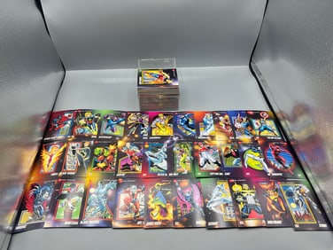 1992 Impel Marvel Universe Comics Superheroes Complete 200 Card Set W/ 5 Card Hologram Insert Set