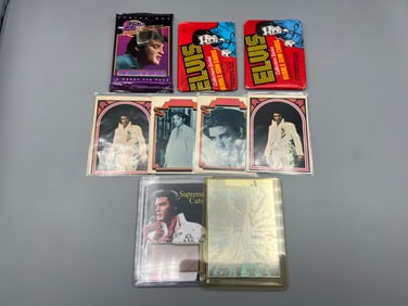 Lot of Assorted Elvis Presley Non-Sports Trading Cards W/ Wax Packs - One Pack Has Been Opened -