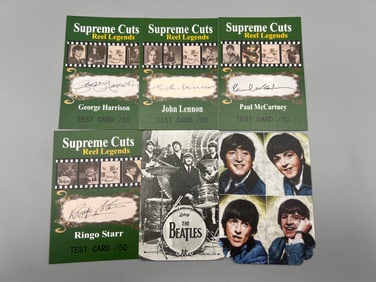 Lot of (6) Assorted The Beatles Custom Non-Sports Trading Cards - Varying Conditions - Not Actually