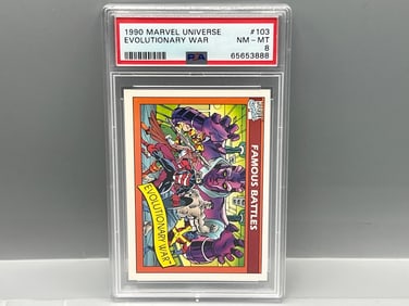 1990 Marvel Universe Evolutionary War #103 PSA NM-MT 8