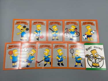 1992 Broder Style The Simpsons Bart Knows Complete Set