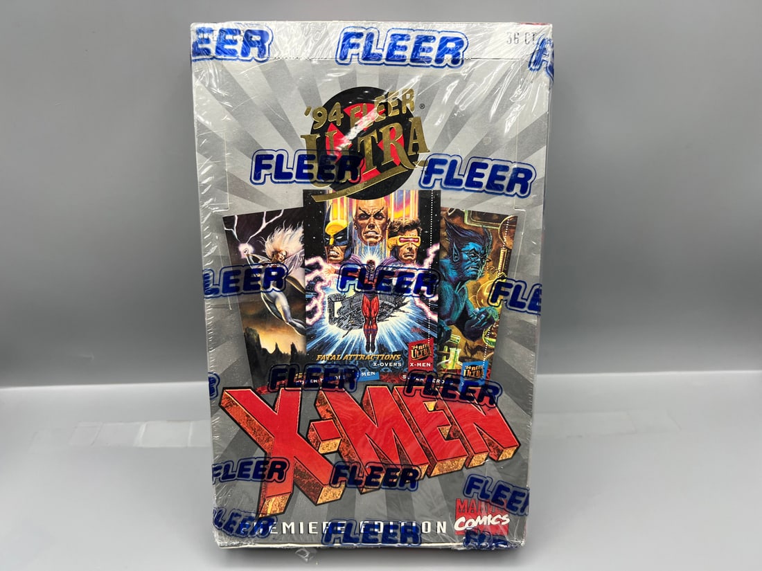 1994 Fleer Ultra Marvel X-Men Sealed Wax Box - Tear in wrapper (1 of 2)