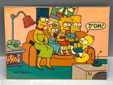 1993 Skybox Matt Groening The Simpson's Acetate Overlay Promo #B1 - 2 Card  Set - Couch Base and