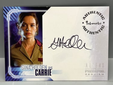 2007 Inkworks Alien Vs. Predator Requiem Gina Holden On Card Auto #A-7