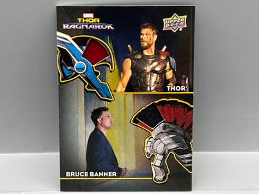 2017 Upper Deck Marvel Thor Ragnorak Movie Production Worn Thor/Bruce Banner Dual Memorabilia Relic