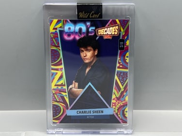 2024 Wild Card Decades National Charlie Sheen #3/8