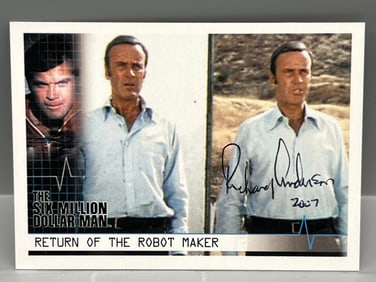 2004 Rittenhouse Six Million Dollar Man Richard Anderson 2007 Convention Signed In Person Autograph