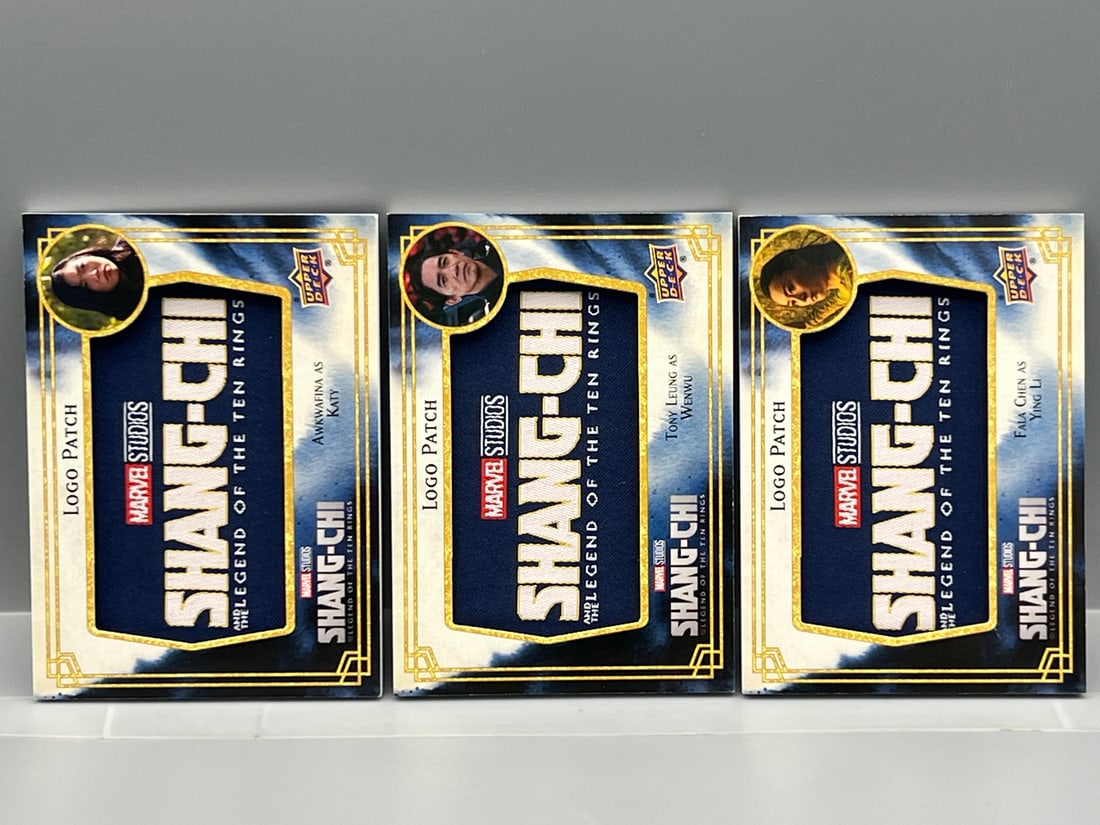 Lot of (3) 2023 Upper Deck Shang-Chi Manufactured Logo Patch Cards - Awkwafina (1 of 2)