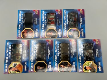 Lot of (7) 2023 Upper Deck Shang-Chi Higher Plane of Excellence Tier One & Tier Two Film Cell