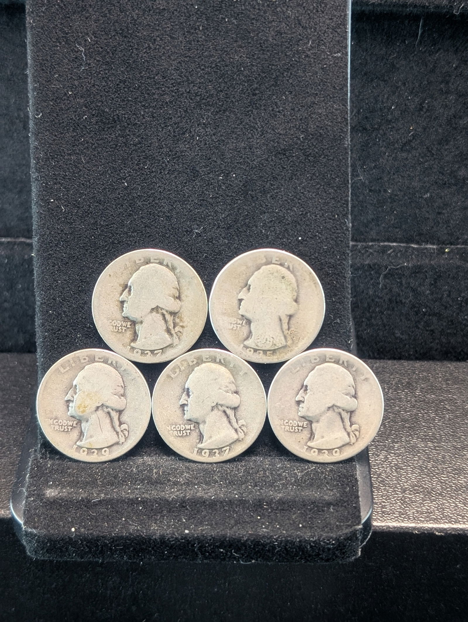 5 90% Silver Washington Quarters (1 of 2)