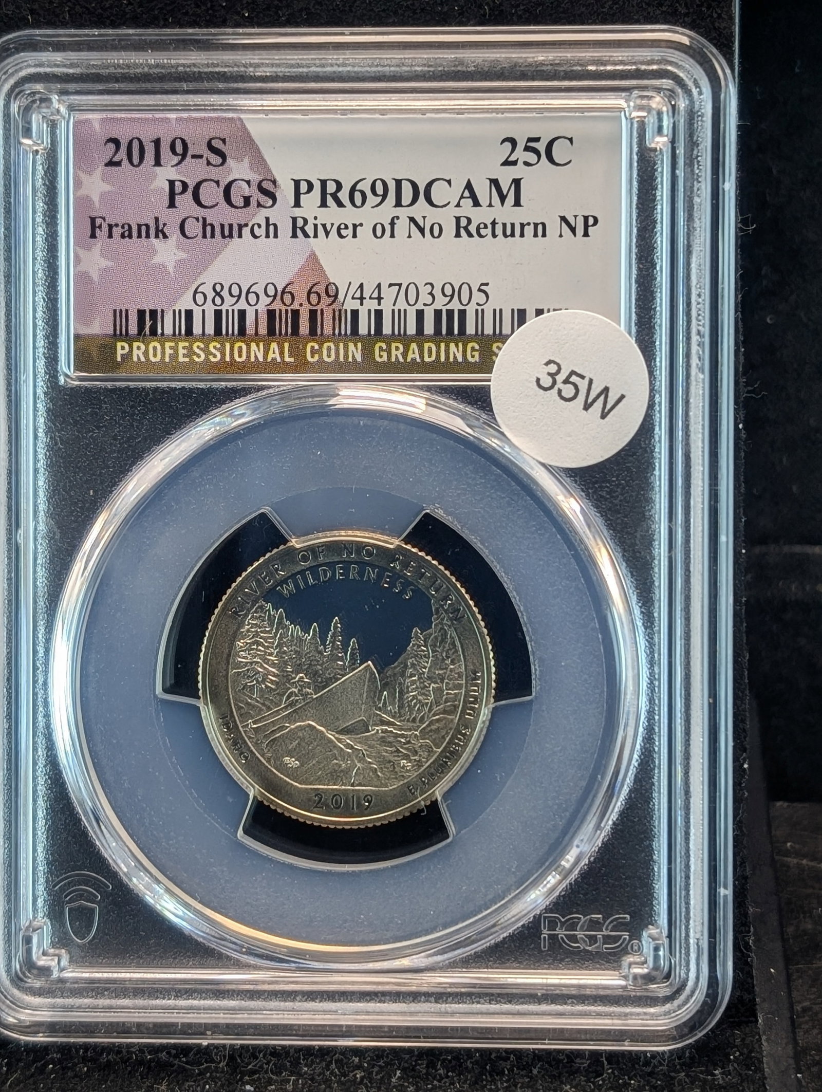 2019-S Frank Church River of No Return NP Quarter - PCGS PR69DCAM: 2019-S Frank Church River of No Return NP Quarter - PCGS PR69DCAM