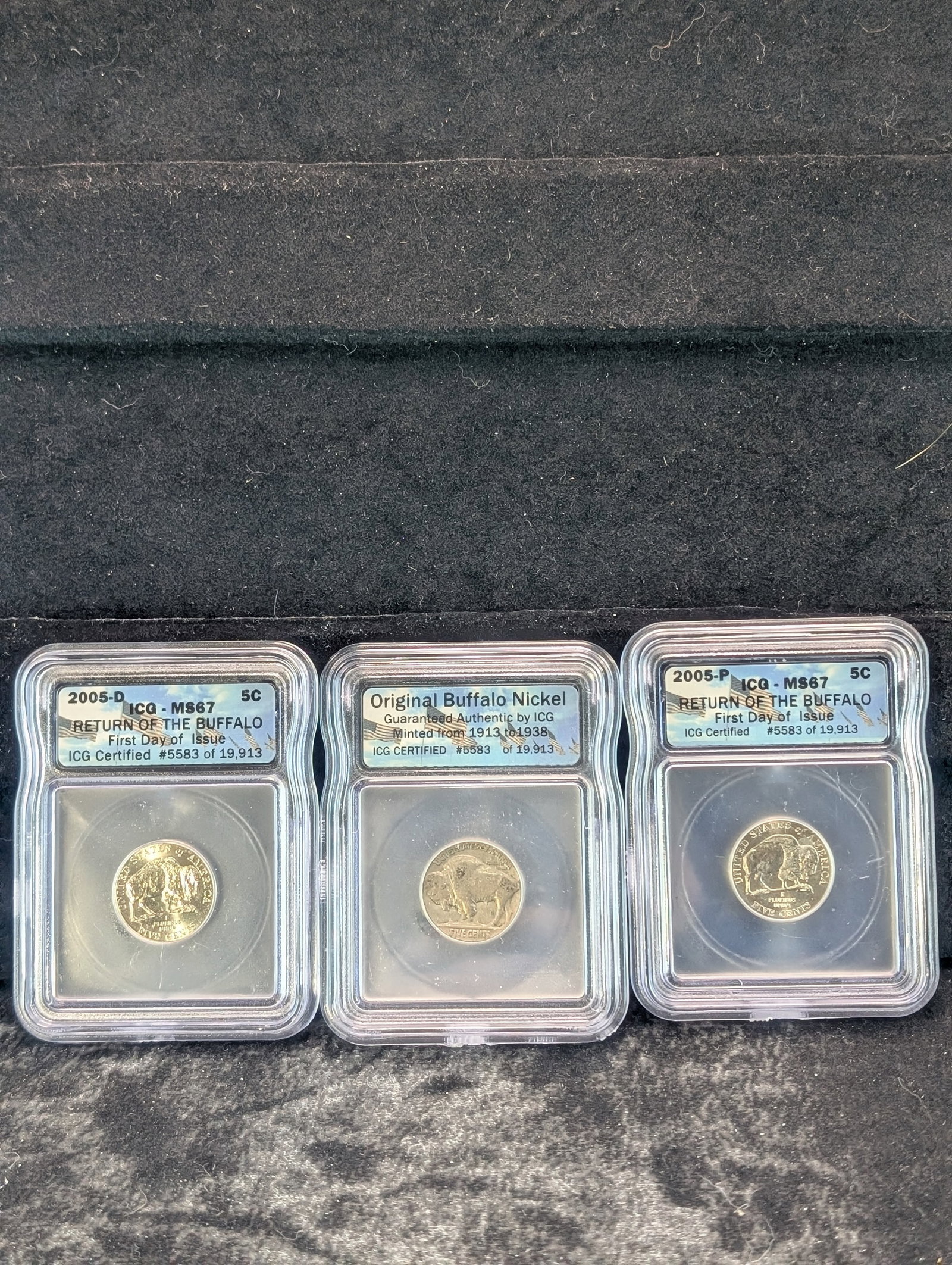 2005 Return Of The Buffalo First Day Set. ICG MS 67.: 2005 Return Of The Buffalo First Day Set. ICG MS 67.