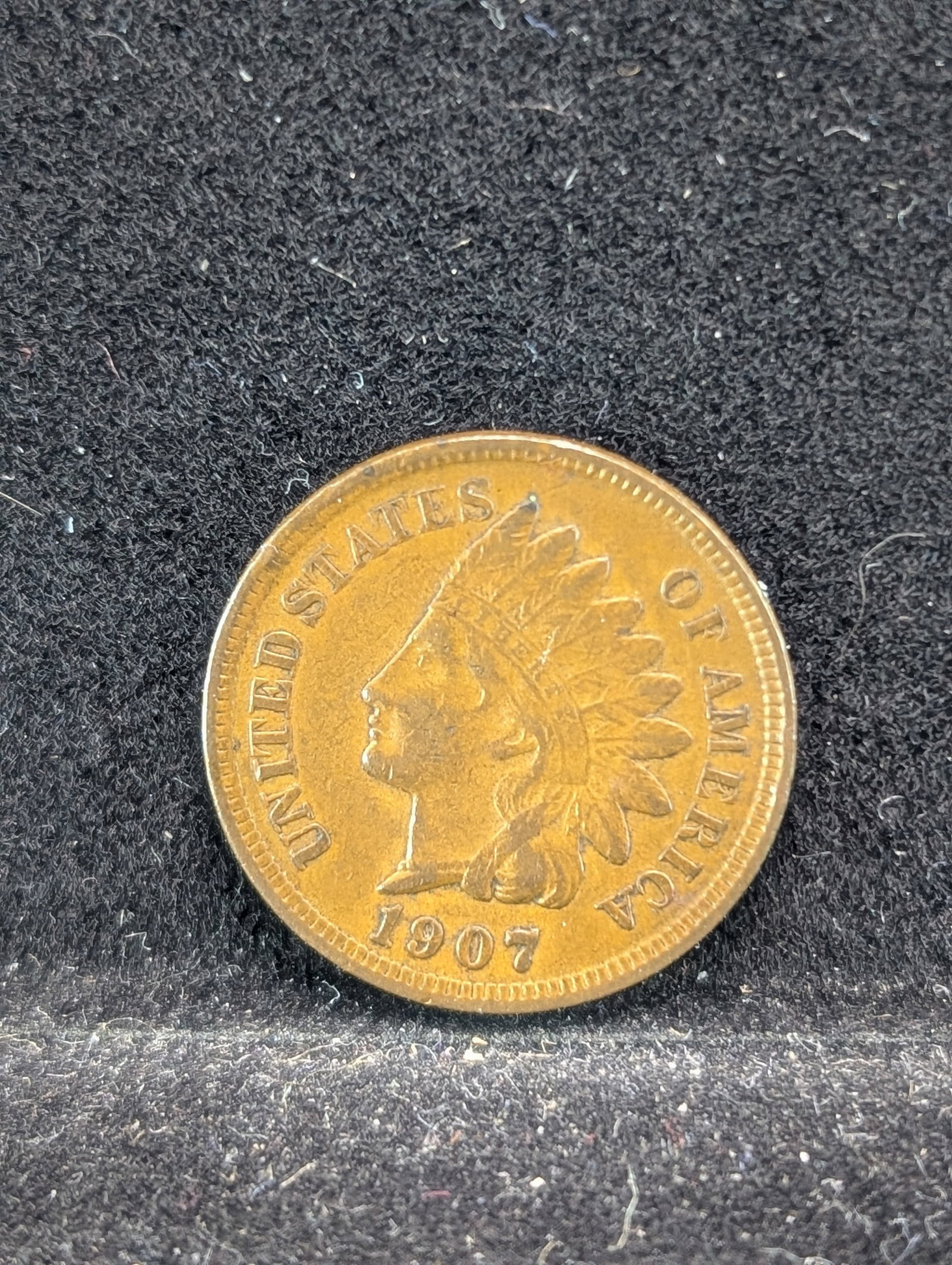 1907 EF-Full Liberty & Feathers Indian Head Penny, 118 Years Old: 1907 EF-Full Liberty & Feathers Indian Head Penny, 118 Years Old