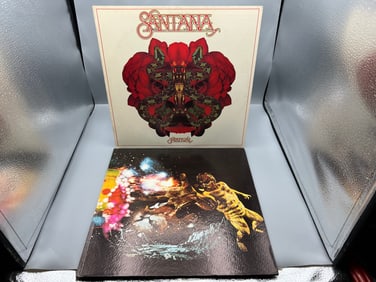 1976 Santana Festival & 1971 Santana Self Titled Vinyl Albums - AL 34423 & KC 30595