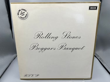 1978 The Rolling Stones Beggar's Banquet Reissue Netherlands Released Limited Edition White Vinyl