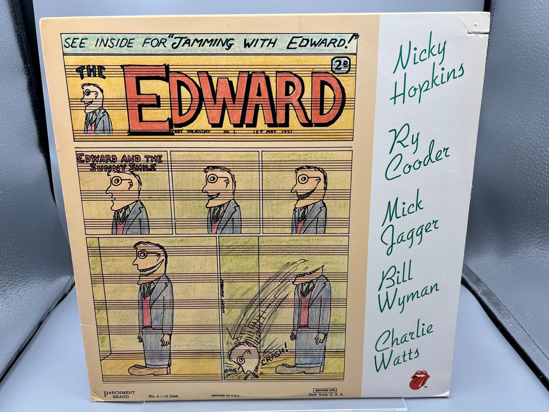 1972 Nicky Hopkins, Ry Cooder, Mick Jagger, Bill Wyman, Charlie Watts Jamming With Edward Vinyl (1 of 5)