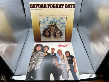 1979 Foghat Before Foghat Days Reissue & 1980 Heart Greatest Hits/Live Vinyl Albums - KE2 36888 & LC