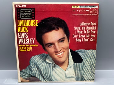 1957 Elvis Presley Jailhouse Rock 45 RPM EP Record - EPA-4114