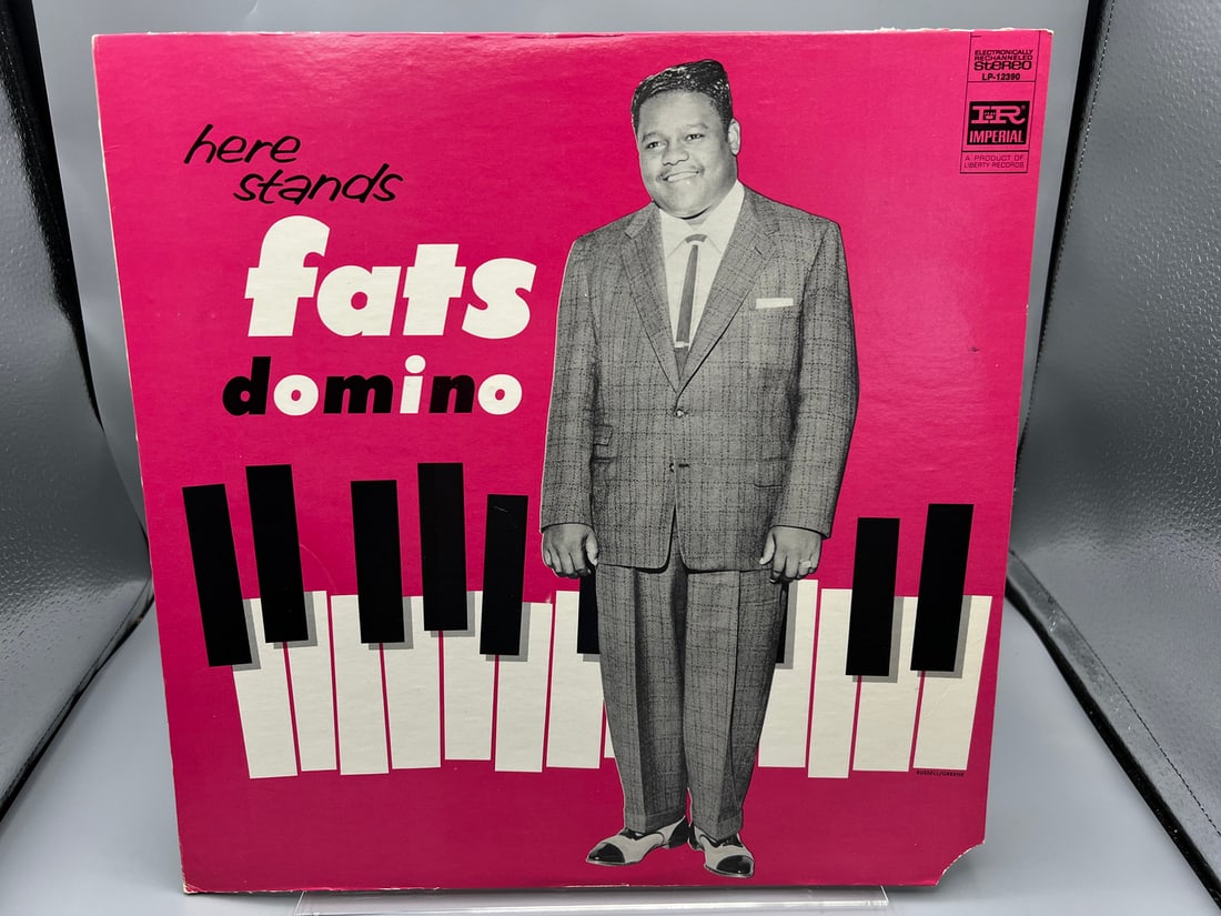 1966 Fats Domino Here Stands Fats Domino Reissue Vinyl Album - LP-12390: 1966 Fats Domino Here Stands Fats Domino Reissue Vinyl Album - LP-12390 - Records have not been tested by the auction house for play quality. All items are sold as is.