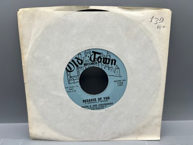 1963 Erlene And Her Girlfriends Because of You/Casanova 45 RPM Record - 1152