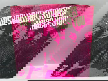 1978 The Rolling Stones Miss You/Far Away Eyes 45 RPM Record - RS 19307