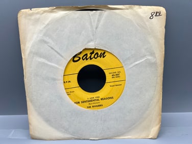 1954 The Rivileers (I Love You) For Sentimental Reasons/I Want To See My Baby 45 RPM Record - 45-207