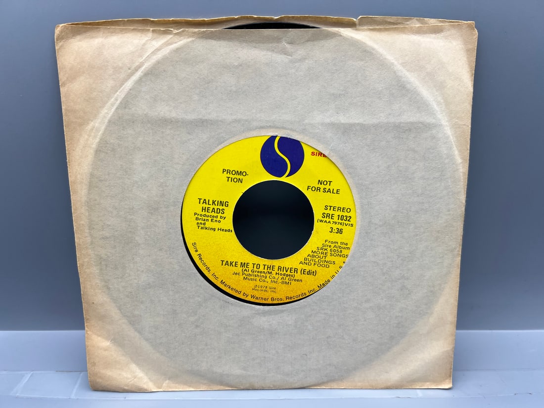 1978 Talking Heads Take Me To The River Promo 45 RPM Record - SRE 1032 (1 of 3)