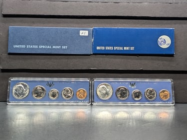 1966 & 67 US Mint Special Mint Sets - 40% Silver