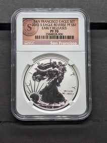 2012-S Reverse Proof American Silver Eagle - NGC PF70