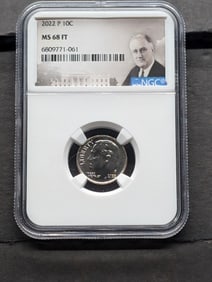 2022-P Roosevelt Dime - NGC MS68 FT