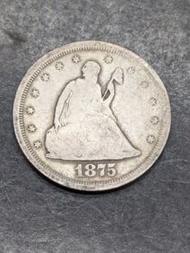 1875 S 20 Cent Piece - Scarce