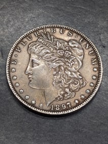 1897 Morgan Silver Dollar - UNC - Nice Toning