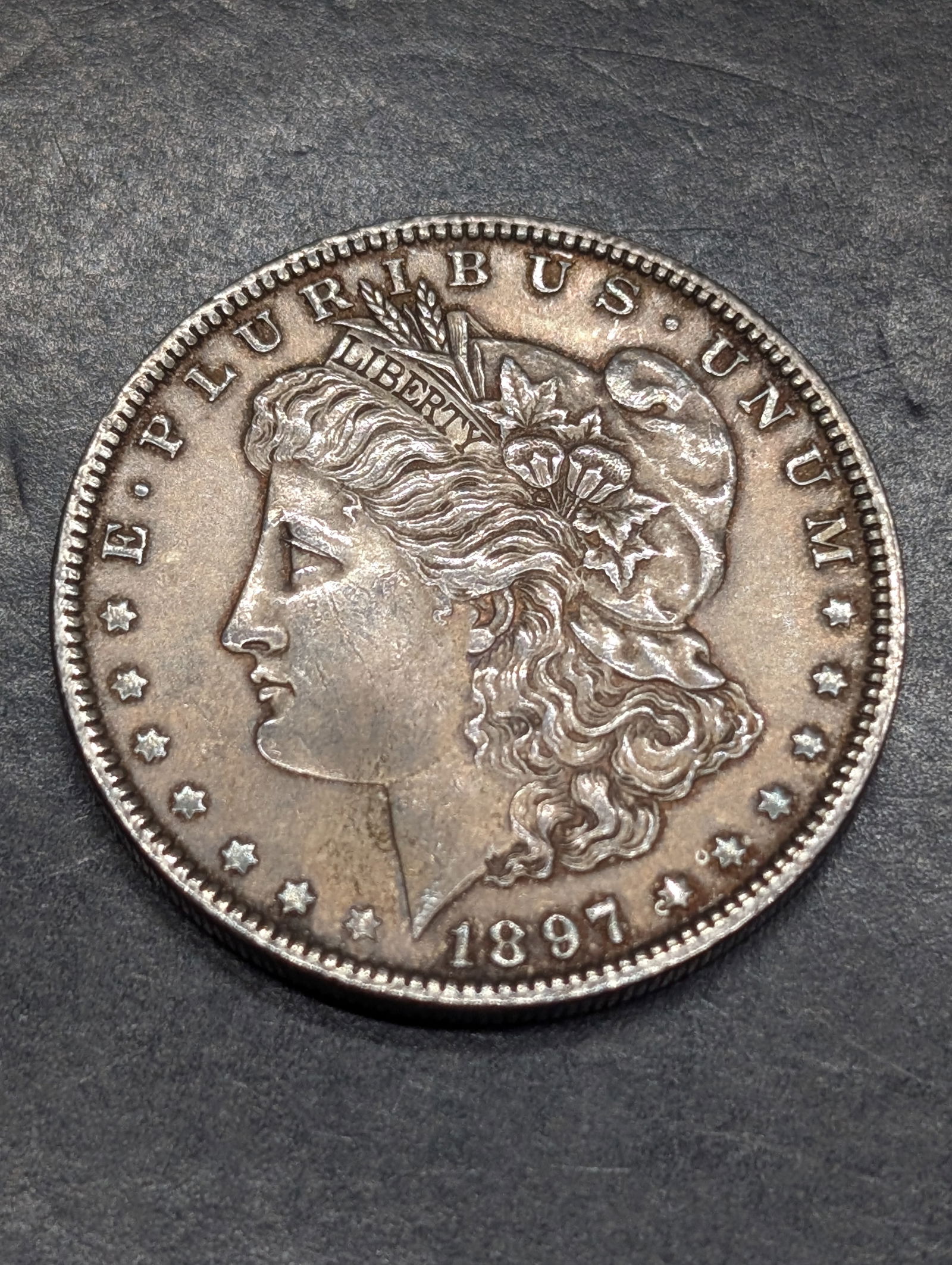 1897 Morgan Silver Dollar - UNC - Nice Toning (1 of 2)