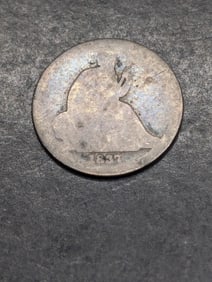 1837 Small Date w/ No Stars Seated Liberty Dime