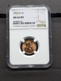 1953-D Lincoln Wheat Cent - NGC MS66 RD
